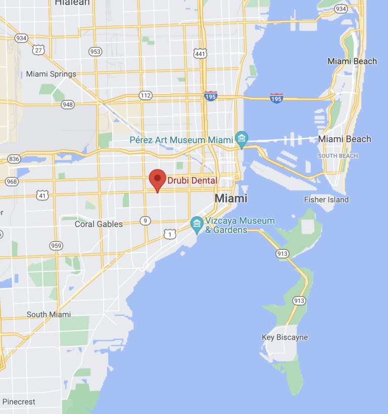 Drubi Dental Miami Map