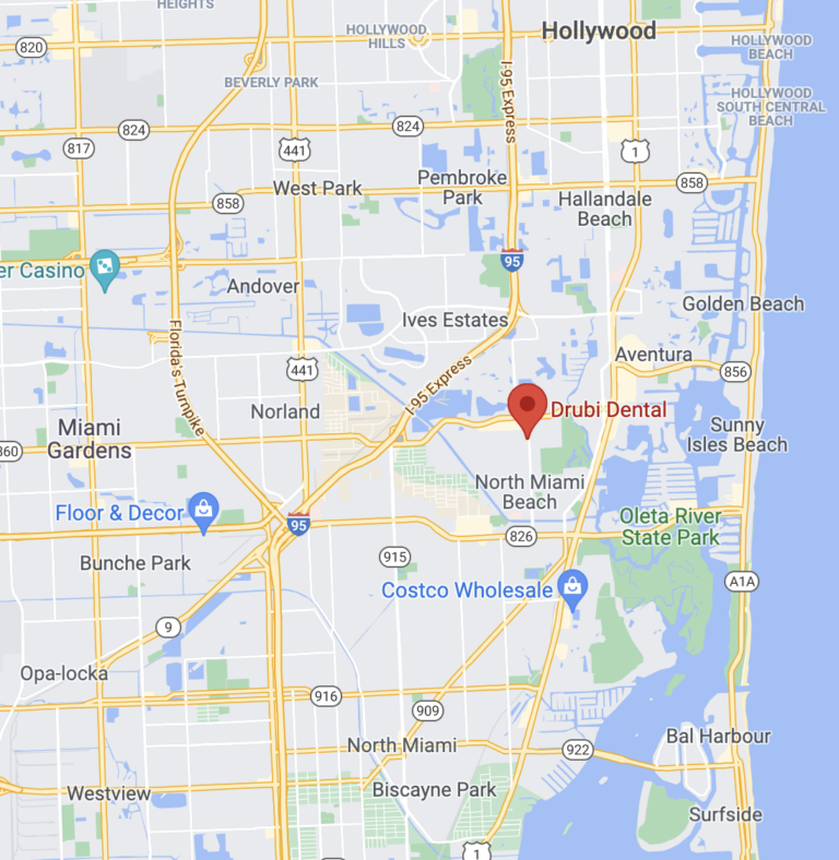 Drubi Dental North Miami Beach Map
